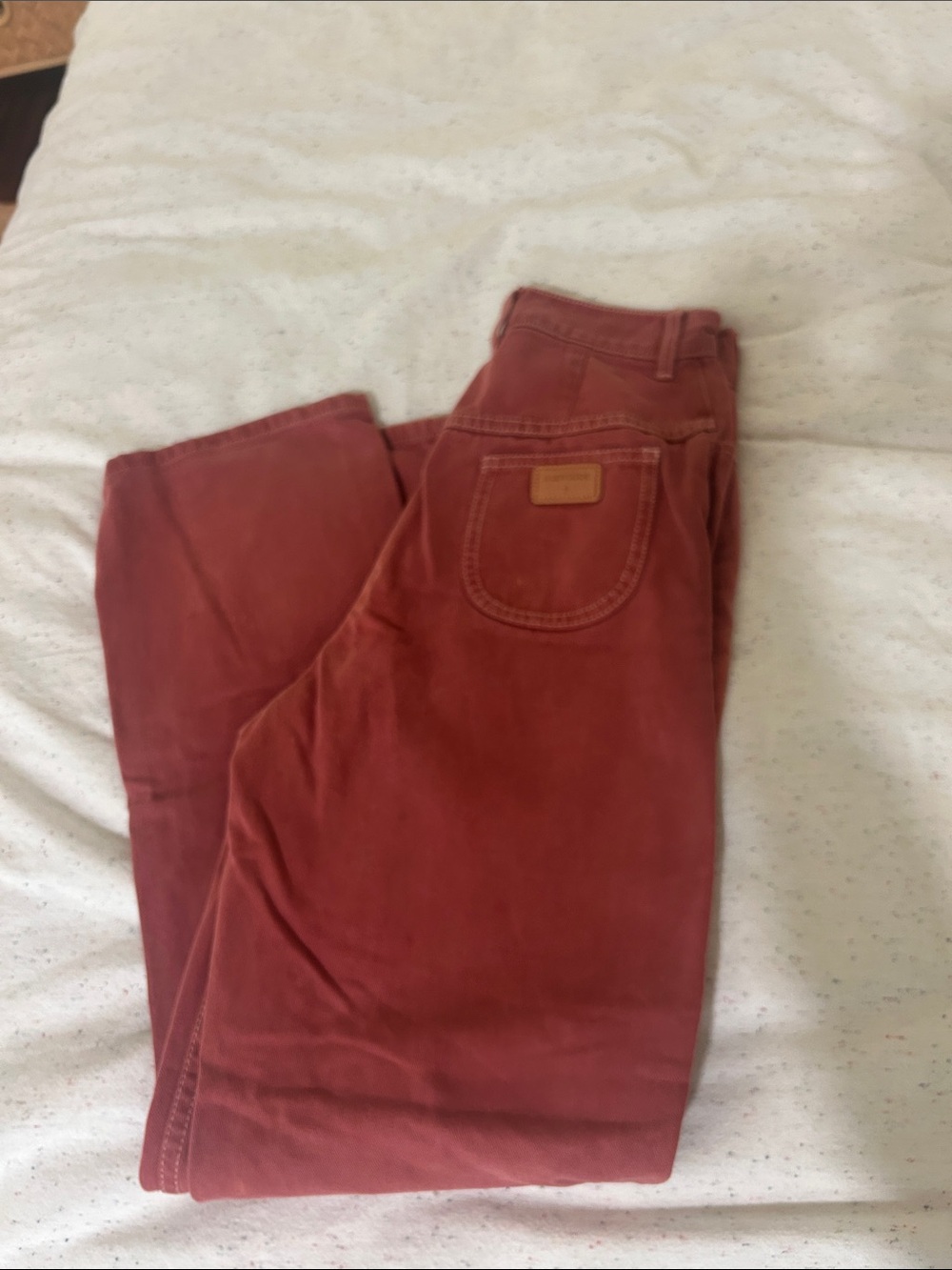 Rudy Jude High-Rise Jeans in Rust Red